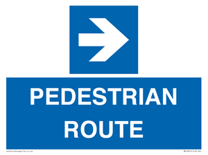 PEDESTRIAN ROUTE - right arrow